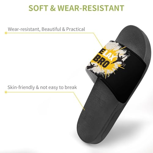 Lacrosse Relax Bro Slippers for Men Wormen Shower Bathroom Slipper Indoor Beach Non Slip Sandal3