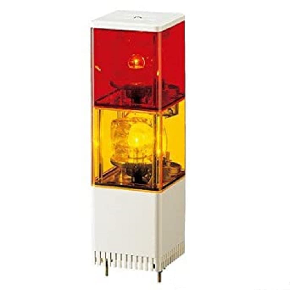 Amazon | パトライト 小積層回転灯 KJS-210-RY 赤黄 (2段式/AC100V