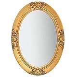 Mit Montagehaken vidaXL Wandspiegel im Barock-Stil Antik mit Montagehaken Hängespiegel Dekospiegel Badspiegel Spiegel Flurspiegel Garderobe 50x70cm Golden