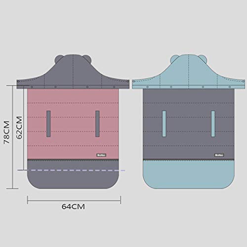 Babydrage hoes - overtrek voor draagstoel met capuchon winddicht waterdichte voortas 78 * 64cm roze - Image 4