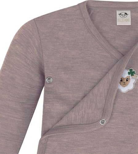 normani Baby Bio Merino Wickelbody Rosa Größe 74 – Bild 3