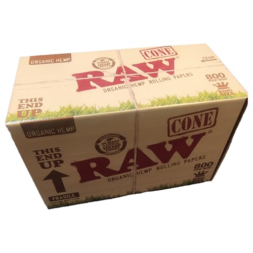 1 Box (800 Cones) RAW Organic Cones 800er Box vorgerollt aus Bio Hanf