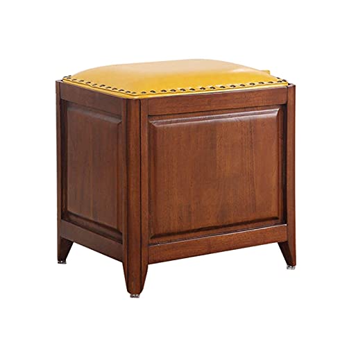 Boîte à chaussures et tabouret rembourré en bois pour petits espaces