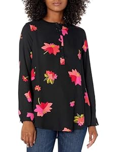Amazon Essentials Damen Bluse Schwarz Rosa Floral XXL