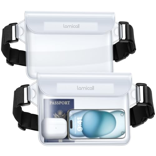 Lamicall Bolsa Seca Impermeable con Correa Elástica Ajustable - Bolsillo Transparente para Kayak, Barco, Viaje y Playa miniatura 1