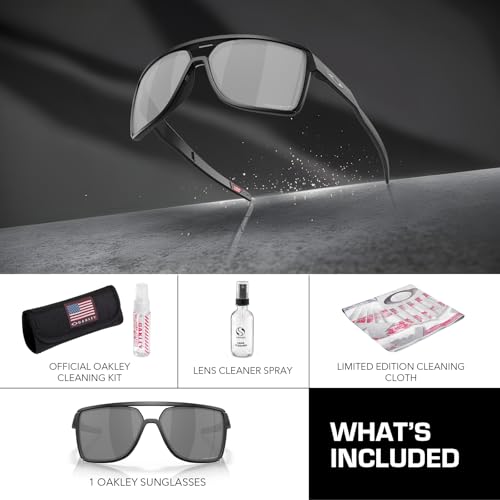 Image of Oakley CASTEL OO9147 Rectangle Shape Sunglasses With Official Eyewear Kit | Men's Sunglasses