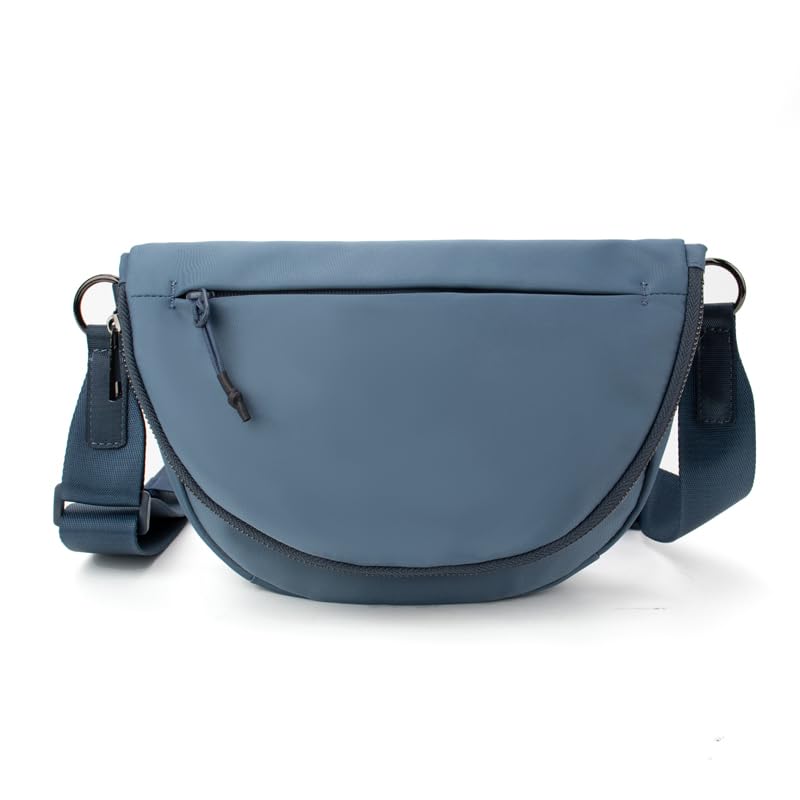NOVELTY Borsa a Tracolla Donna in Nylon Waterproof – Borsetta a Spalla dal Design a Mezzaluna con Patta Zip, Crossbody Leggera, Regolabile e Capiente