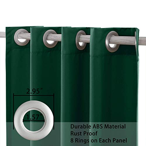 Tumimallody Outdoor Curtains Green - 52 × 96 Inches Long Blackout Curtains With Grommets Tieback Waterproof Curtains Thermal Insulated Sun Blocking For House, Pergola, Porch, Deck, Lanai, 1 Panel #TOP2