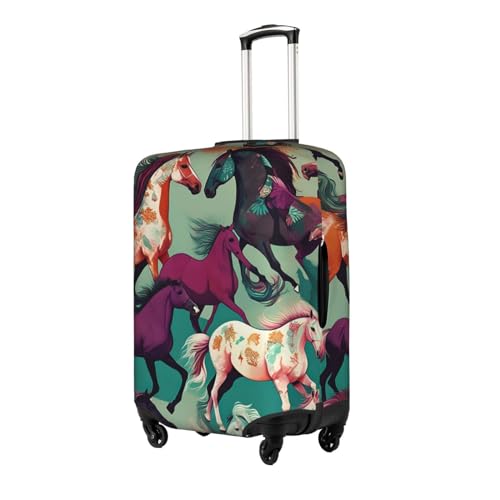 Various Kinds Of Horses Print Personalized Travel Luggage Cover With Zipper, Elastic Luggage Cover,For Daily Use2