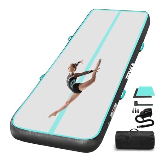 PPXIA Gymnastikmatte Air Matte Track 3M 20CM Höhe, Turnmatte Tumbling Matten mit Komplettes Zubehör, Aufblasbar Gymnastik Track Matte für zuhause Outdoor Yoga