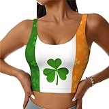 Irish Flag Print Lightweight Trendy Women Sports Vest Yoga Workout Running Vests All Seasons