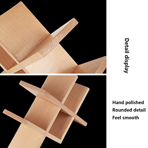 Soporte de vino de madera apilable para 4 botellas miniatura 4