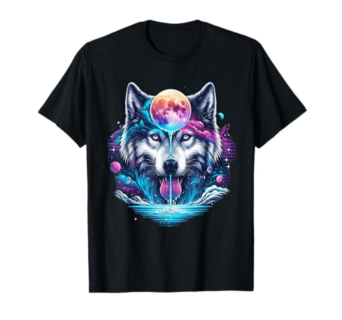 Wolf Galaxy Moon / Wolf Lover T-Shirt