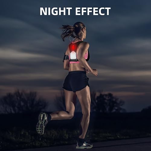 Flintronic Reflektierend Laufen Weste, Reflektierende Warnweste, Laufweste mit Handytasche und Verstellbarem Bund, Reflektorweste Sicherheitsweste, für Männer Frauen zum Radfahren, Joggen, Klettern