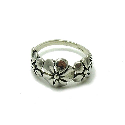 Bague en argent massif 925 Fleur R001490 Empress de haute joaillerie