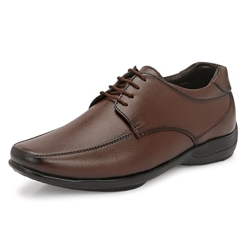 Image of Centrino Formal Shoes for Men | Lightweight Comfortable Office Shoes for Man Stylish | Cushioned Insole Lace-Up Shoes for Men | Durable TPR Sole | Trendy Classic Design Footwear for Men (8116)