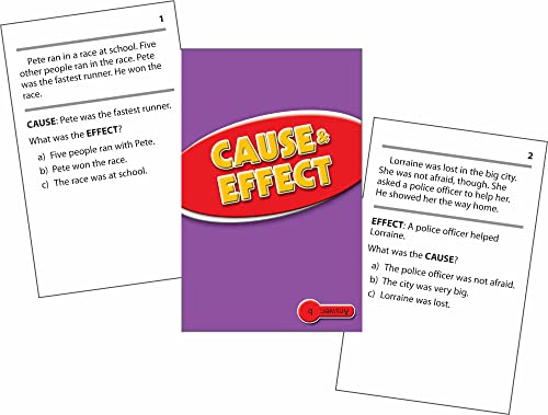 Edupress (Ep-3067) Reading Comprehension Practice Cards, Cause & Effect, Red Level #TOP1