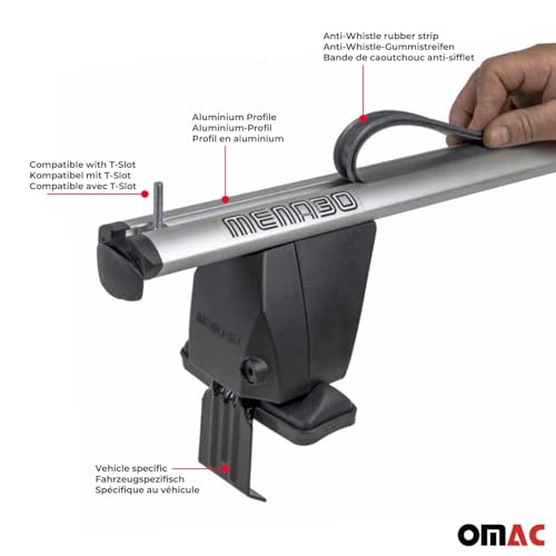 Menabo Dachträger Omac Grundträger für Toyota Auris mk3 2018-2019