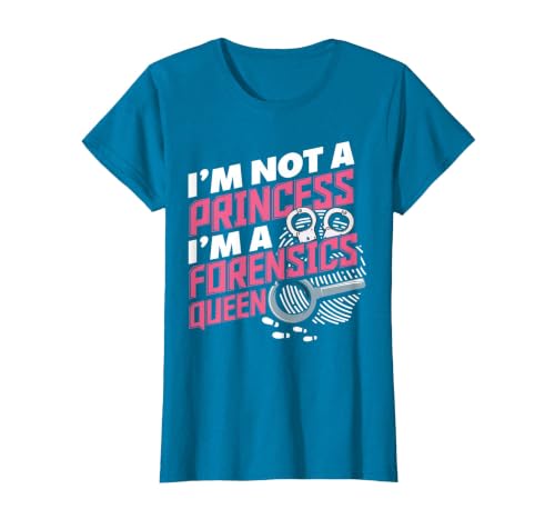 Women Funny Forensics Science Criminology Student T-Shirt, Women, Sapphire Blue, X-Small