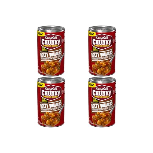Image of Campbell's Chunky Beefy Mac Soup, 18.8 oz Can (Pack of 4)