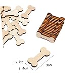 ARTIBETTER 100 Stück Unvollendete Holz Hundeknochen Ausschnitte zum Malen und Dekorieren Diy Holz Bastelbedarf für Kreative Projekte und Dekorationen