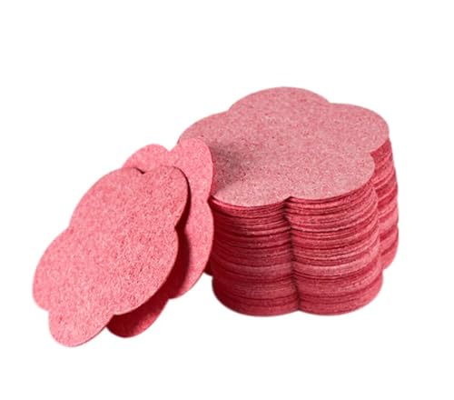 RYTTAL 60Pz Esponjas faciales comprimidas, Esponjas Desmaquillantes de Celulosa, Redonda Desmaquillante Belleza Esponja, perfecta para Spa Facial, Exfoliante, Eliminar Maquillaje - color rosa