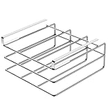 Soporte para tabla de cortar debajo del gabinete, organizador de tabla de cortar de metal, ahorro de espacio debajo del estante, soporte para picar, estante resistente, tapa para olla, 10, 4x11, 8x2..