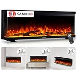 KAMINIO Cheminée Electrique Lea - Cheminée Électrique 3-en-1 avec Vue panoramique, Chauffage,...