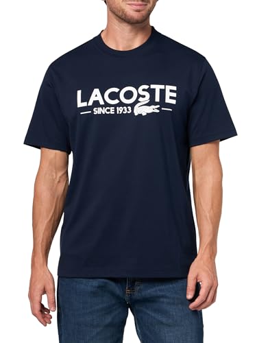 Lacoste Men's Crew Neck Short Sleeve Classic Fit Branding T-Shirt