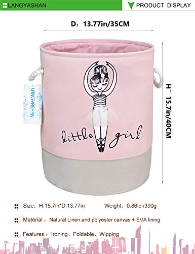 Langyashan Canvas Collapsible Laundry Basket thumbnail 3