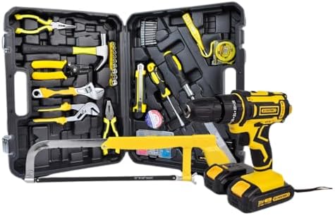 Kit Oficina Completo Parafusadeira e Furadeira 21V, Martelo, Serr...