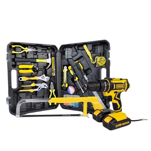 Kit Oficina Completo Parafusadeira e Furadeira 21V, Martelo, Serr...