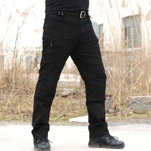 Men's Tactical Pants Work Big and Tall Stretch Elastic Waist Joggers Trousers Lightweight Ripstop Outdoor Pants2