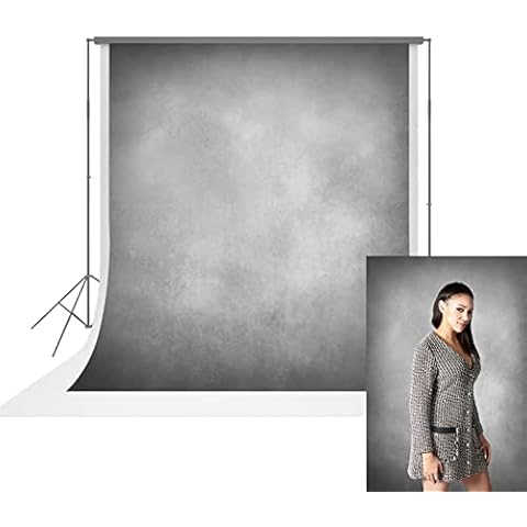 UrcTepics 5X7ft Microfiber Grey Backdrop Abstract Photography Gray Backdrop Texture Old Master Backdrop Portrait Photo Background for Photoshoot … Cover