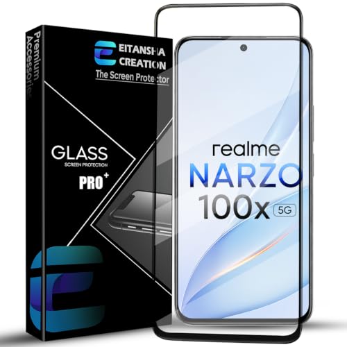 Image of Tempered Glass Screen Protector Compatible with Realme Narzo 100X 5G / Realme Narzo 100X with Edge-to-Edge Coverage and Easy Installation Kit
