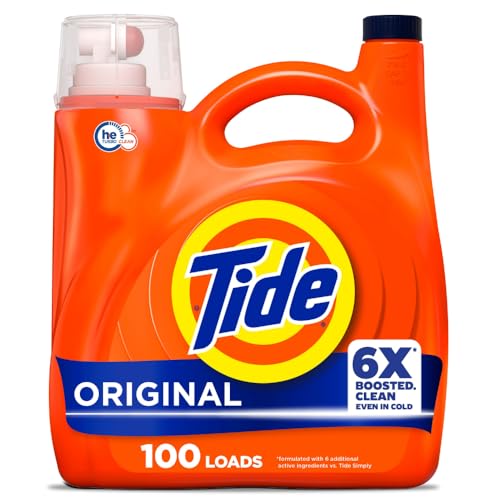Tide Liquid Laundry Detergent, Original Scent, 125...