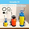 10 Piezas Repuestos para Pulverizador, Anillos de Sello de Goma Duraderos para Riego de Jardín y Césped, Accesorios Universales para Pulverizadores de 1 Galón, 2 Galones, 3L, 5L, 8L, Compatibles 8