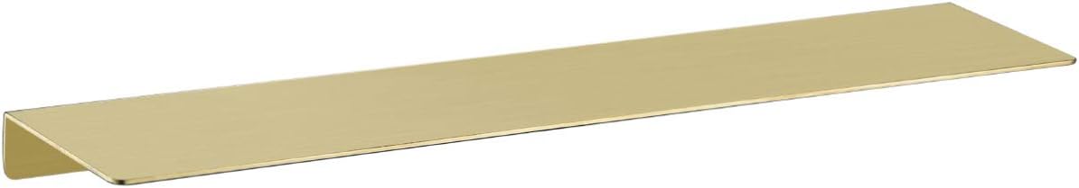 TRUSTMI Brushed Gold Floating Shelves Wall Mounted Stainless Steel Shelf Organizer for Bathroom Kitchen, Bedroom, Office, (20 inch x 4 inch), Brushed Brass