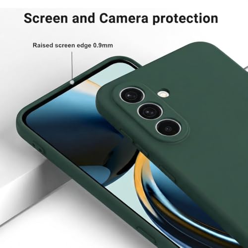 Image of Back Cover Compatible with Samsung Galaxy A37 5G | Full Camera Protection | Premium Liquid Silicon Case | Flexible Bumper Case for Samsung Galaxy A37 5G (Green)