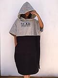 Slab-Poncho Toalla Clear Grey and Black Talla M/L