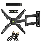 USX MOUNT Full Motion TV Wall Mount Fits for Most 26-55 Inch TVs 24' Extension Arm with Swivel Articulating Arm Rotation & Tilt, Corner Center Design TV Mount Bracket MAX VESA 400x400mm and 88lbs