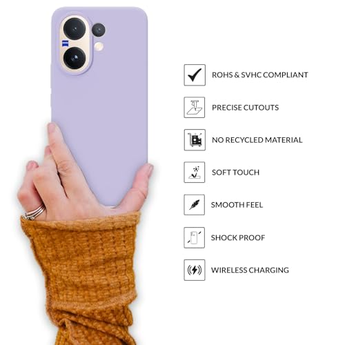 Image of SPRIG Compatible with Vivo V60 Premium SilkTone Back Cover Drop Tested Shock Proof Mobile Case for Men, Women, Boys and Girls with Camera Protection (Light Purple)