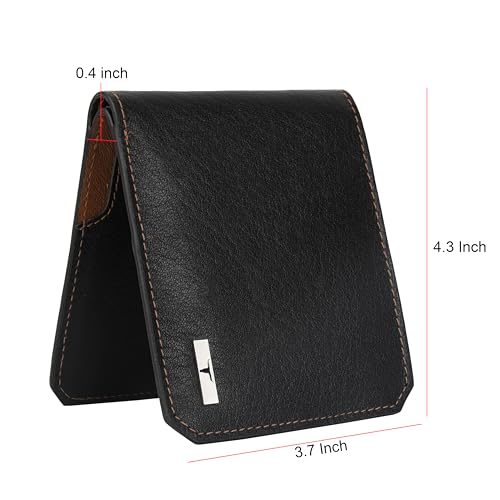 Image of URBAN FOREST Tyson Black /Cognac Leather Wallet for Men