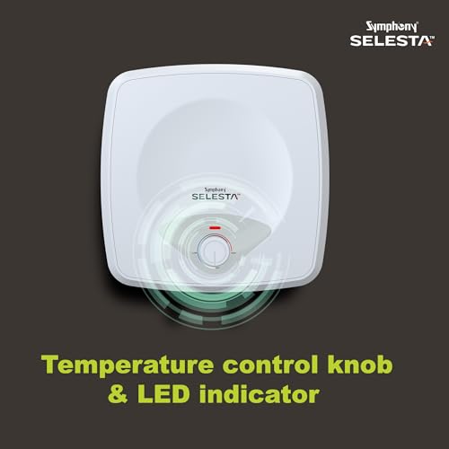 Image of Symphony SELESTA Geyser 10 Litre Storage Water Heater | BEE 5 star Rating Energy Efficient | 2KW Heating Element | Titanium Pro Glassline Tank|Warranty: 7 Yr Tank, 3 Yr Heating element, 2 Yr Product.