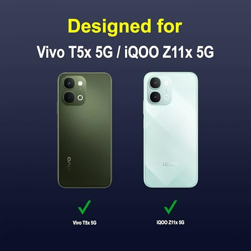 Image of Zapcase Back Case Cover for Vivo T5x 5G | Compatible for Vivo T5x 5G Back Cover | Liquid Silicon Magic Case with Camera Protection | Sapphire