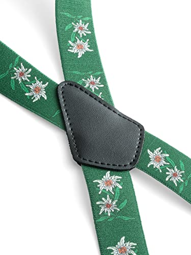 Olata Heren Heavy Duty X-Vorm Bretels met Edelweiss Patroon – 2,5 cm/4 cm - Afbeelding 7