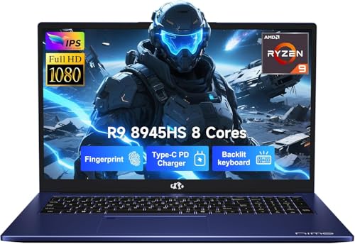 Image of NIMO 17.3 inch Light Gaming Laptop, AMD Ryzen 9 8945HS, 16GB DDR5 RAM 1TB SSD