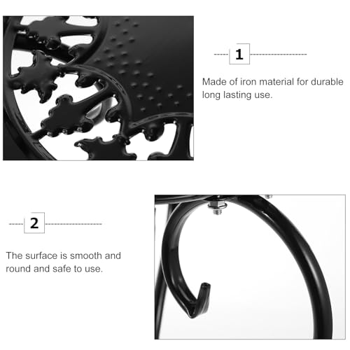 Support plantes fer noir intérieur stable pour grand pot - 4