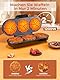 FOHERE 1200W King Size Waffeleisen, 15 Herzwaffeln in 2 Minuten, Herzwaffeleisen mit 3 Antihaftbeschichteten Backflächen für klassische Herzwaffeln, Backampel, Edelstahl, ideal für Familie & Party