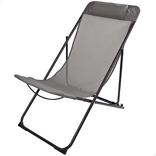Aktive 61085, Silla plegable reclinable, playa, jardín, exterior, Incluye cojín acolchado,...